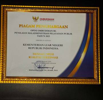 Indonesian Foreign Ministry Receives Top Rating from Ombudsman