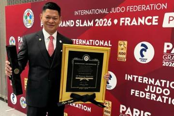 Indonesian Olympic Chair Receives Black Belt Honor from IJF