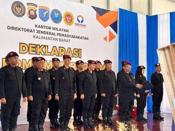 Rutan Sanggau Ikuti Apel Deklarasi Anti Narkoba
