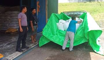 Polsek Beduai Kirim Satu Ton Jagung ke Bulog
