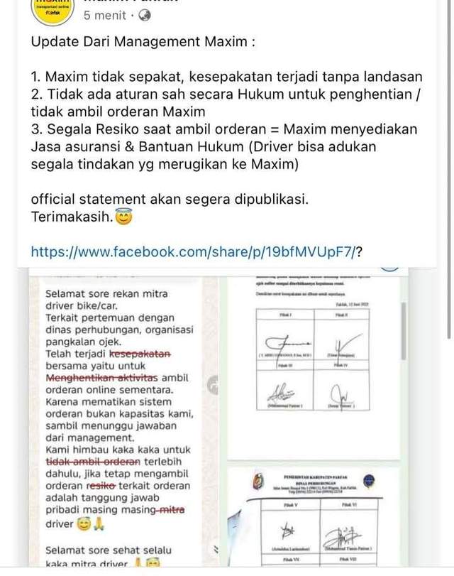 Maxim Fakfak Bantah Kesepakatan Penghentian Layanan Sepihak