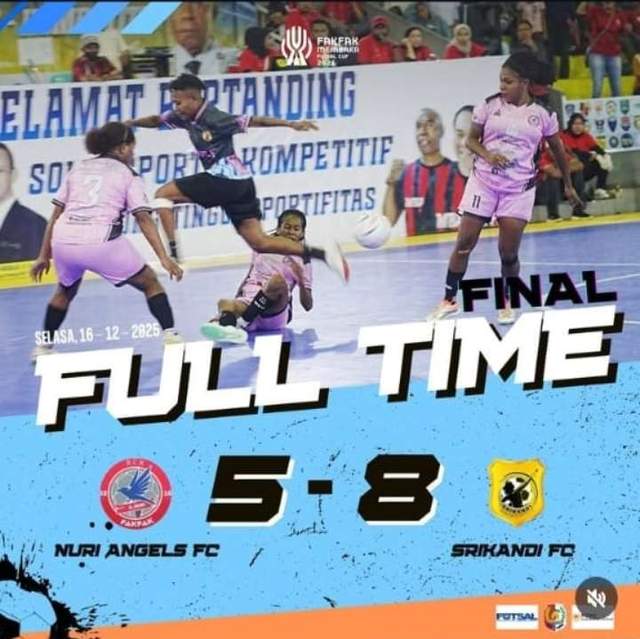 Srikandi-FC Juara Putri Fakfak Membara Futsal Cup 2025