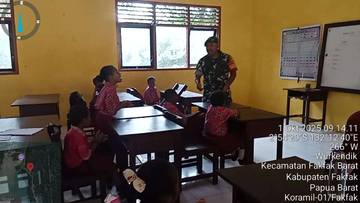 Wasbang Babinsa di Wurkendik Dukung Pendidikan Karakter Anak