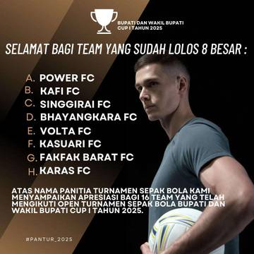 Turnamen Piala Bupati Fakfak Masuki Babak Delapan Besar