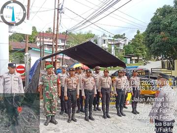 Pengamanan Pos PAM Nataru Fakfak Berjalan Aman