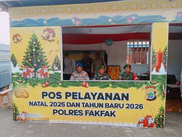 Kodim Fakfak Amankan Pos Nataru Operasi Lilin