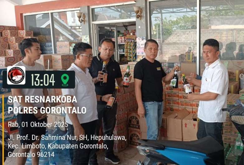 Polres Gorontalo Amankan 120 Botol Miras 