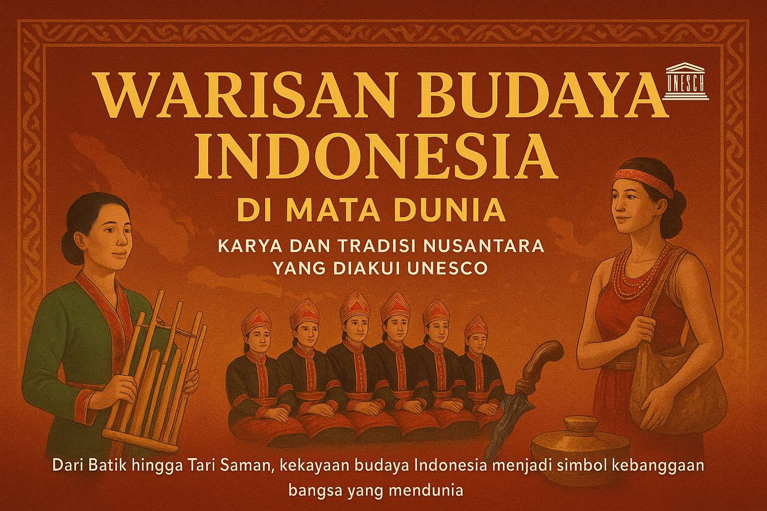 Warisan Budaya Indonesia Diakui UNESCO, Kebanggaan Dunia
