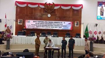 Deprov Gorontalo Umumkan Gubernur dan Wakil Gubernur Terpilih