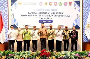 Pemprov Gorontalo Serahkan Laporan Keuangan Unaudited  2024