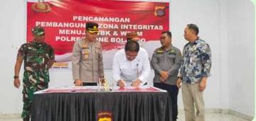 Pencanangan Zona Integritas di Polres Bone Bolango 
