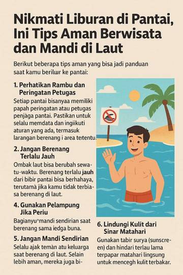 Liburan ke Pantai Jadi Favorit, Ini Tips Aman  