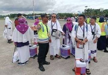 Polsek Kawasan Bandara Amankan Keberangkatan Calon Jemaah Haji 