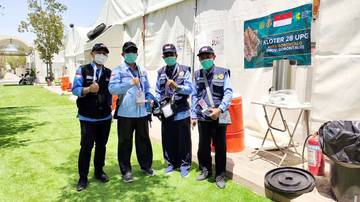 Kloter 28 UPG Tinjau Kesiapan Tenda di Armuzna