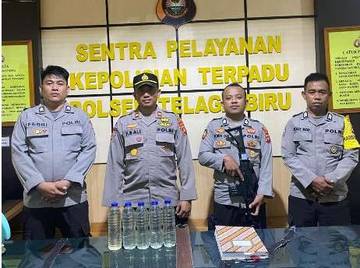 Polsek Telaga Biru Amankan Miras di Dulamayo