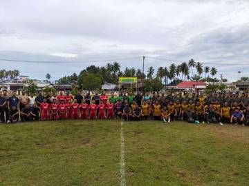 Sepak Bola TNI-Polri Pererat Sinergitas di Pohuwato