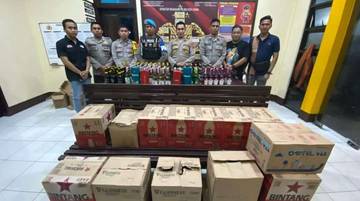 Polsek Kota Utara Amankan 388 Botol Miras Ilegal