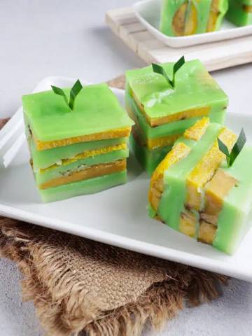 Resep Kue Nagasari Lapis Pandan Kukus