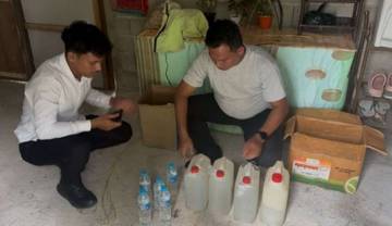 Polsek Telaga Biru Amankan Miras Jenis Cap Tikus