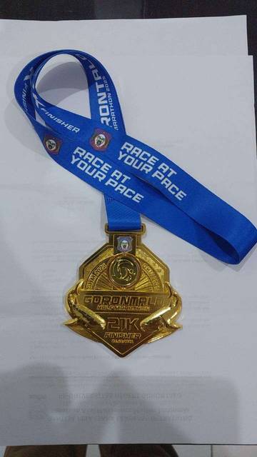 Medali Gorontalo Half Marathon 2025 Standar Internasional