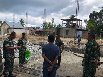 Kasi Intelijen Korem 133/NW Tinjau Pembangunan Fisik KMP