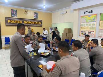 Polres Gorontalo Terima Supervisi Operasi Lilin