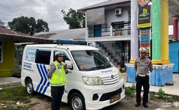 Sat Lantas Polres Gorontalo Lakukan Imbauan Kamseltibcarlantas  