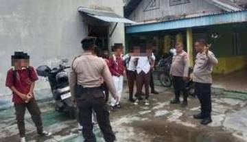 Polsek Tibawa Patroli Cegah Pelajar Keluyuran
