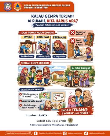 Jika Terjadi Gempa, Ini Edukasi BPBD Provinsi Gorontalo