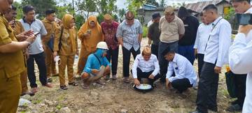 Kemenag Pohuwato Ukur Arah Kiblat Masjid Nurul Jannah