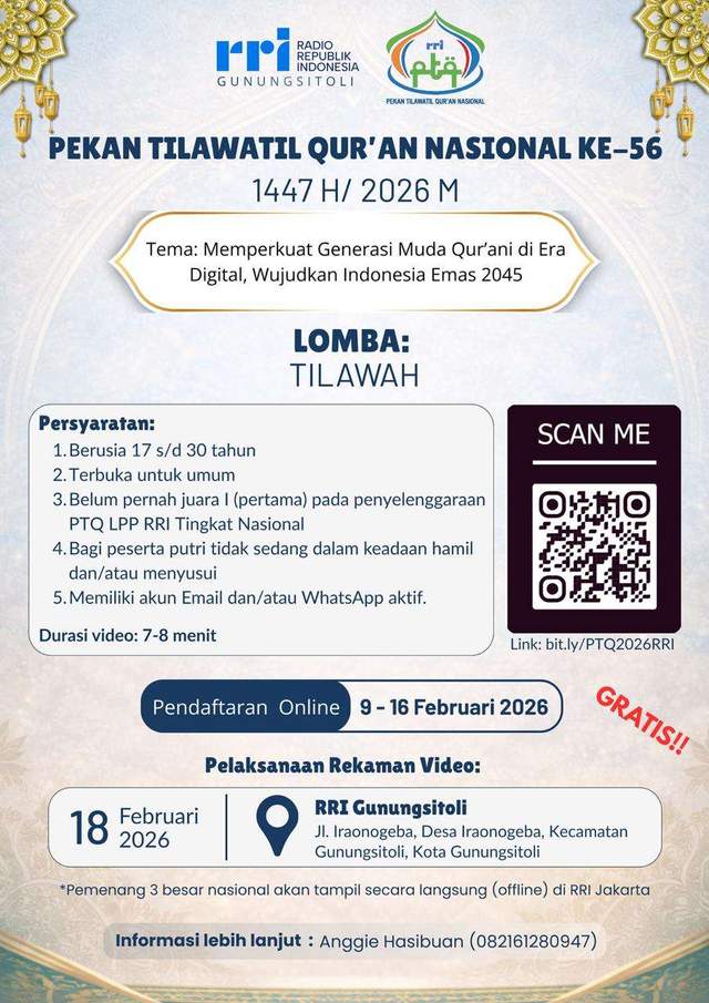 RRI Gelar PTQ Tahun 2026