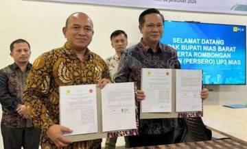 Bupati Eliyunus Jalin Kesepakatan dengan PLN UP3 Nias