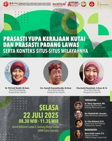 BRIN Gelar Diskusi, Bahas Prasasti Kutai dan Padang Lawas