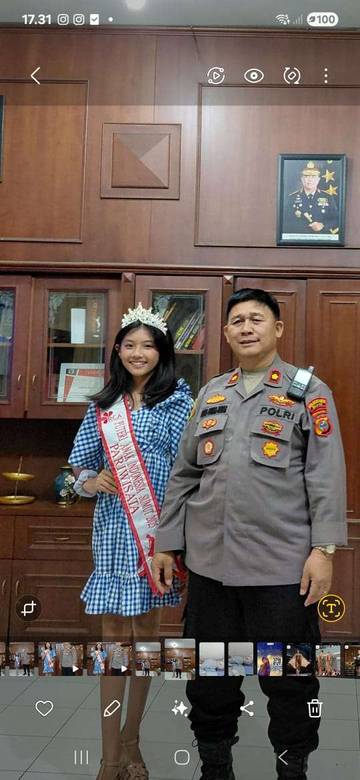 Yemima Puteri Anak Indonesia Bersama Kapolsek Medan