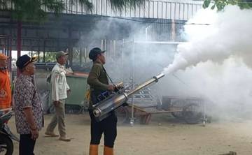 Cegah DBD, Kelurahan Pulau Harapan Lakukan Fogging