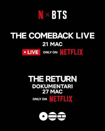 Netlix akan Menayangkan Live Comeback BTS