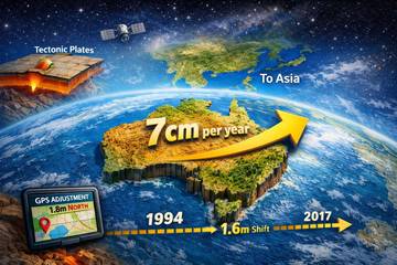 Benua Australia Terus Bergerak Mendekati Asia Tenggara
