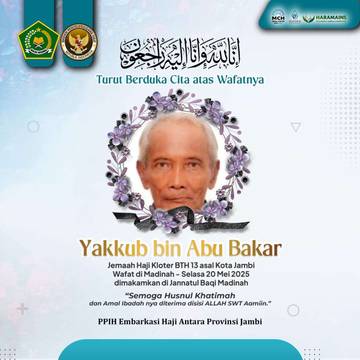 Satu JCH Kloter BTH 13 Meninggal
