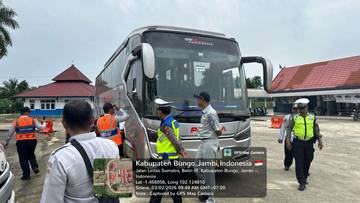 Polres Bungo Laksanakan Ramcek Kendaraan AKAP 2026
