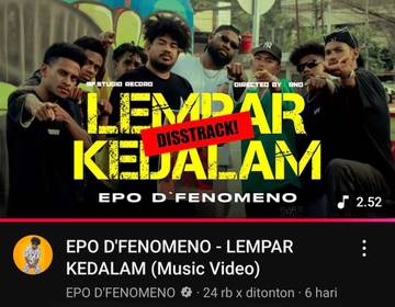Epo D’Fenomeno Rilis Lagu Baru Berjudul Lempar Kedalam