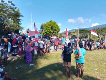 TNI-Polri dan Warga Bersatu Rayakan Kemerdekaan di Skouw