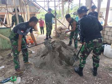 TNI Bantu Pembangunan Gereja di Perbatasan RI-PNG