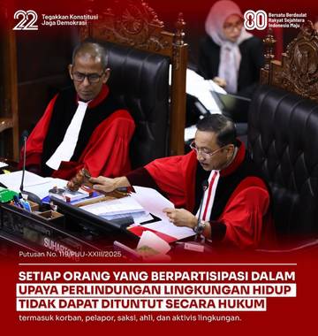 MK Lindungi Aktivis Lingkungan dari Ancaman Kriminalisasi Hukum