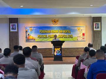 Tingkatkan Keimanan, Polresta Jayapura Kota Menggelar Binrohtal
