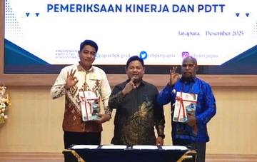 BPK Papua Serahkan LHP Pemeriksaan Kabupaten Jayapura