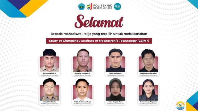 Mahasiswa Polije Terpilih Studi di CZIMT China