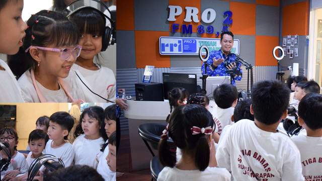 Antusias Murid SD Rukun Harapan, Kunjungi RRI Jember