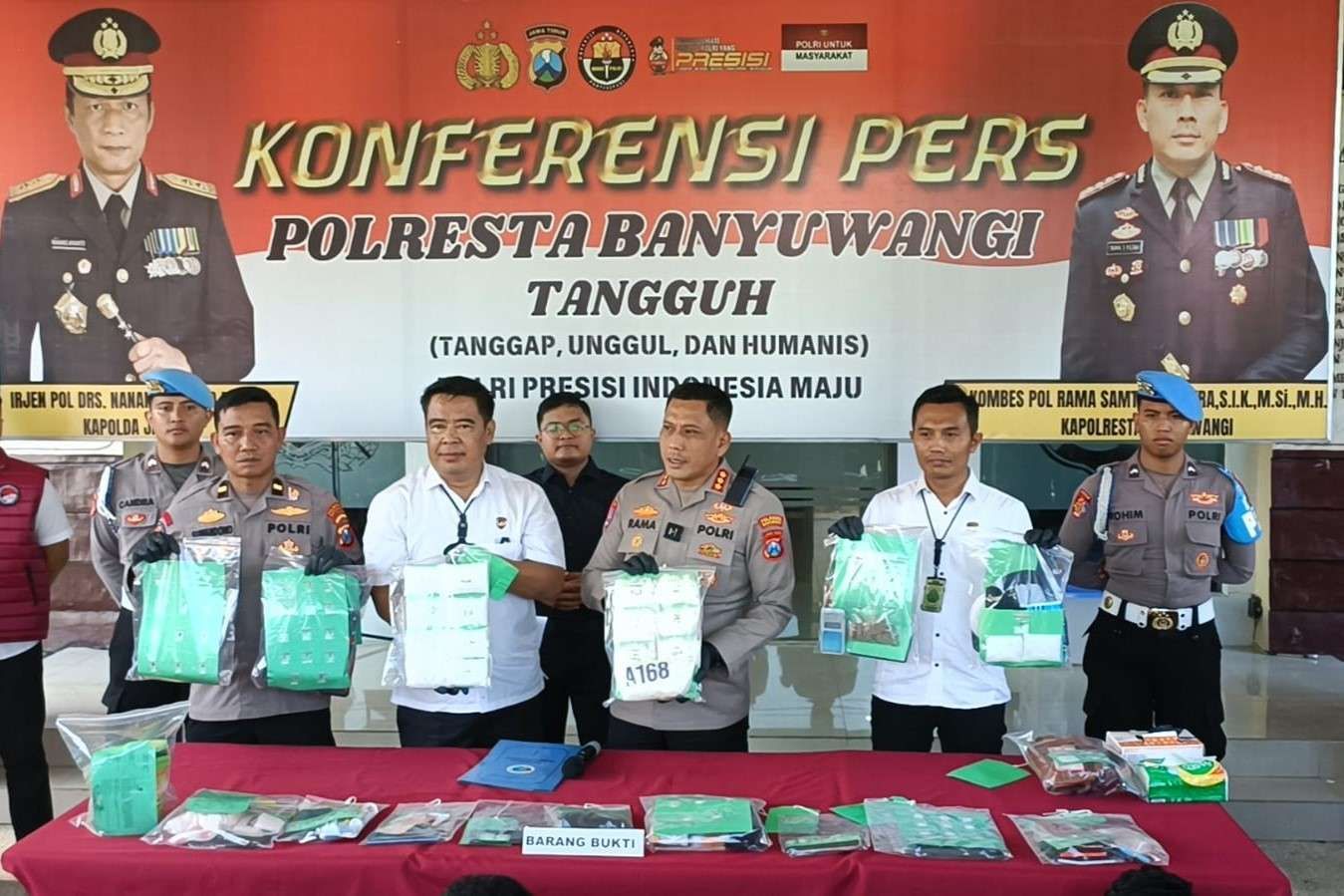 Satresnarkoba Polresta Banyuwangi Ungkap 16 Kasus Narkoba