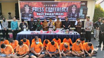 Operasi Pekat, Polres Bondowoso Amankan Belasan Tersangka 