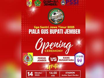 Persid Jember Lawan Rans Nusantara Buka Liga Santri 